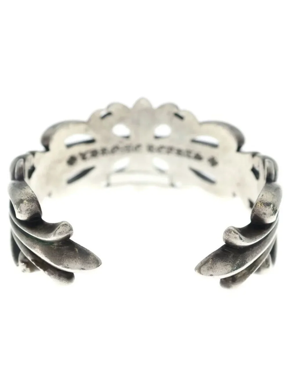 Chrome Hearts Double Floral Cross Calf Bangle Bracelet